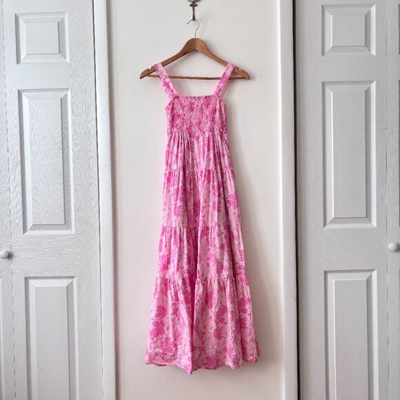 MICHAEL Michael Kors Palm Tiered Smock Midi Dress - Picture 2 of 8